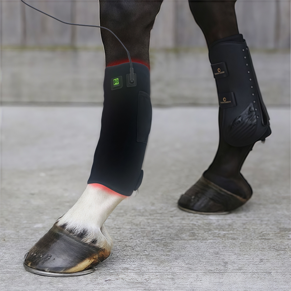 Vendaje de terapia de luz roja equina para las patas del caballo