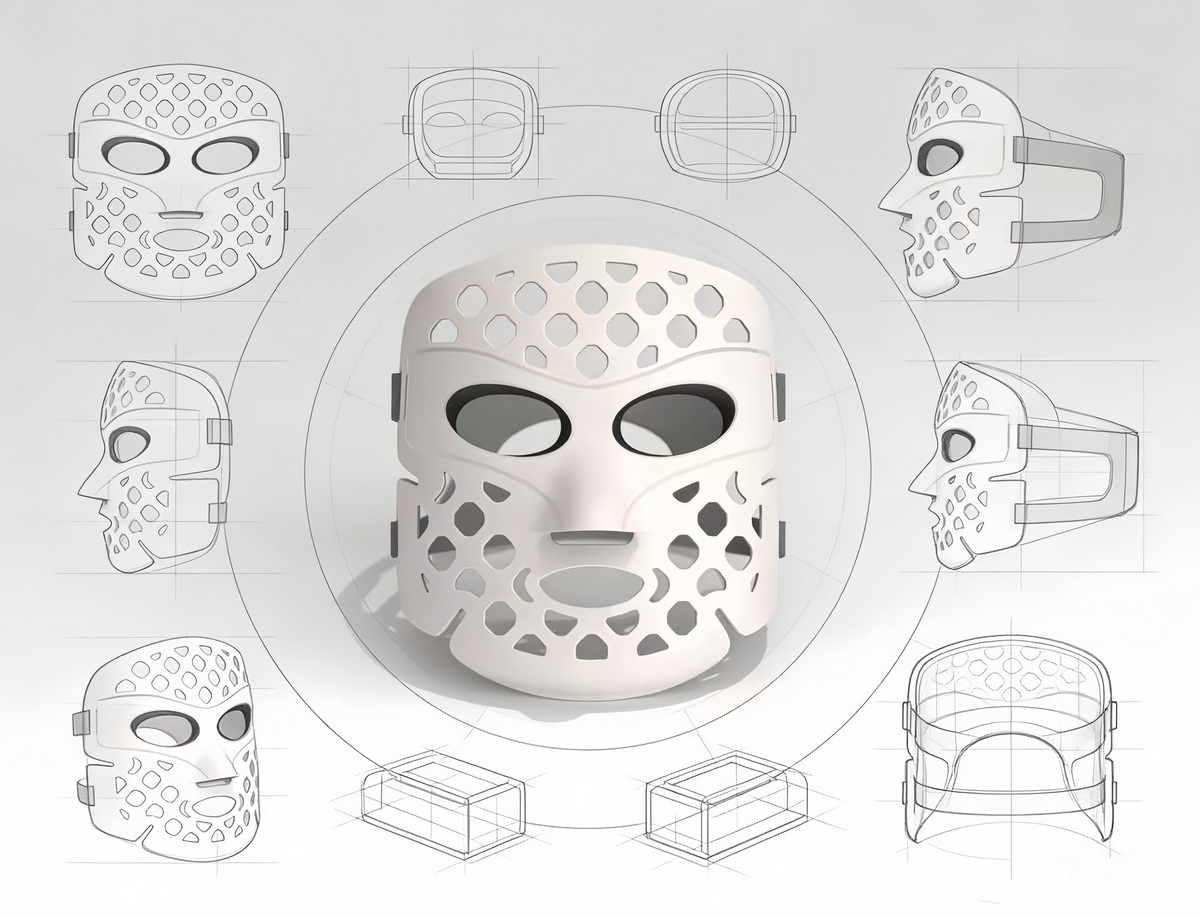 L&iacute;nea de producci&oacute;n en sala limpia para m&aacute;scaras de terapia de luz roja LED.jpg